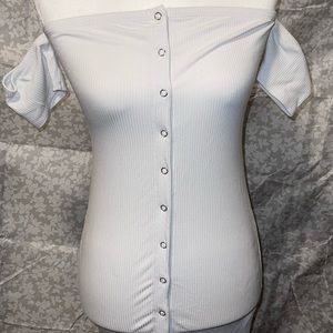 Women’s white button up dress